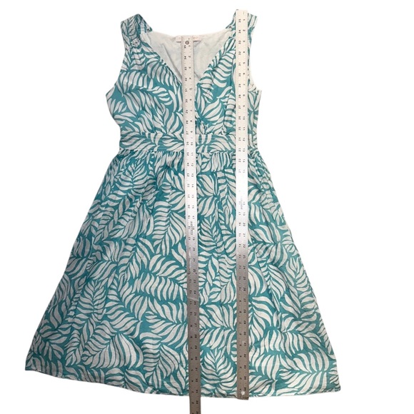 Tori Richard Women’s 100% Cotton Sleeveless Teal & White Hawaiian Dress ~ Size 2 - Picture 8 of 8